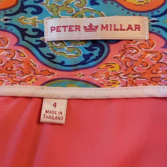 Peter Millar Pink & Blue Print Golf Skort Sz 4 - Picture 3 of 9